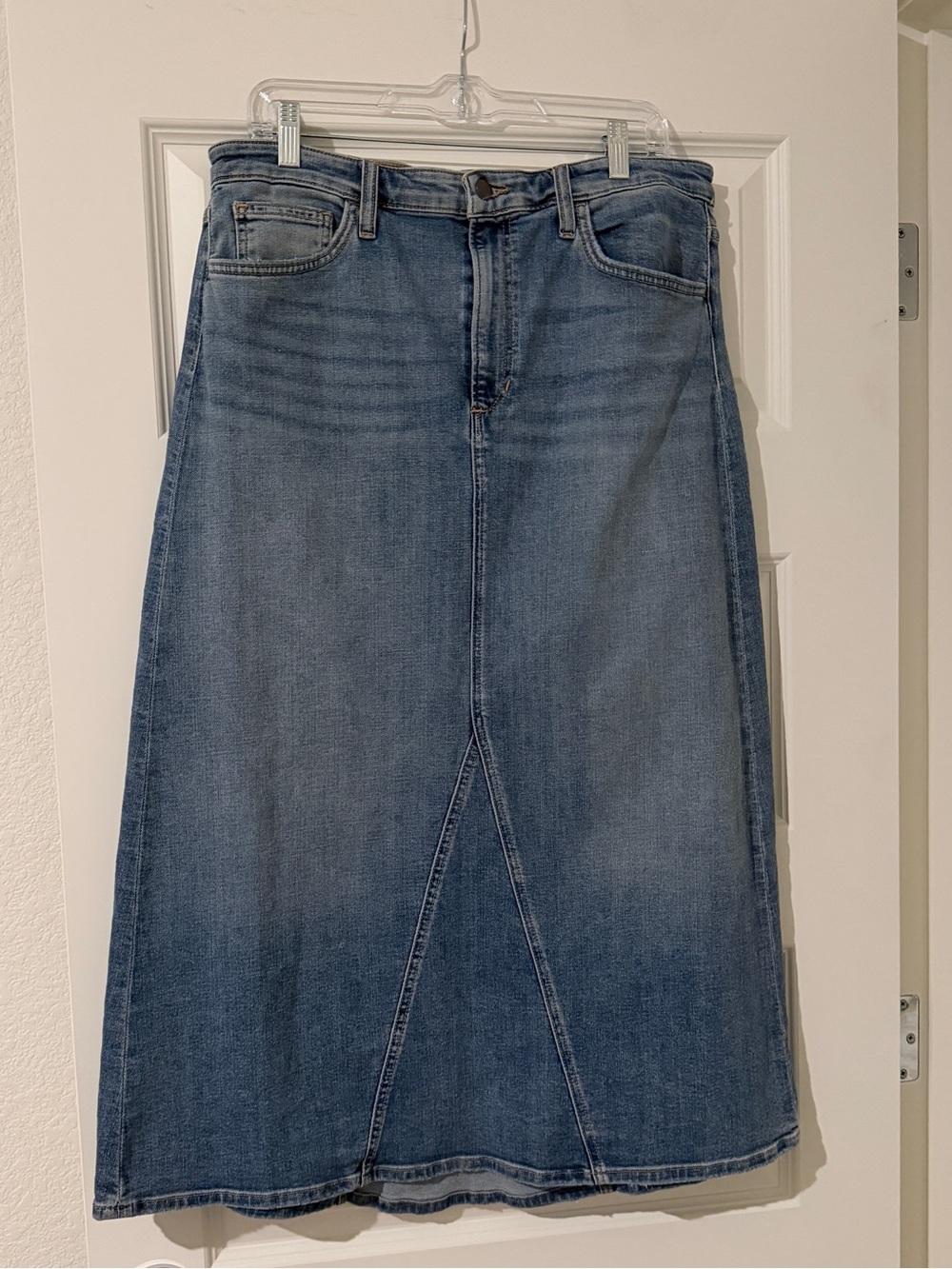Joe's Jeans Light Blue Denim Maxi Skirt with Front Panel Detail